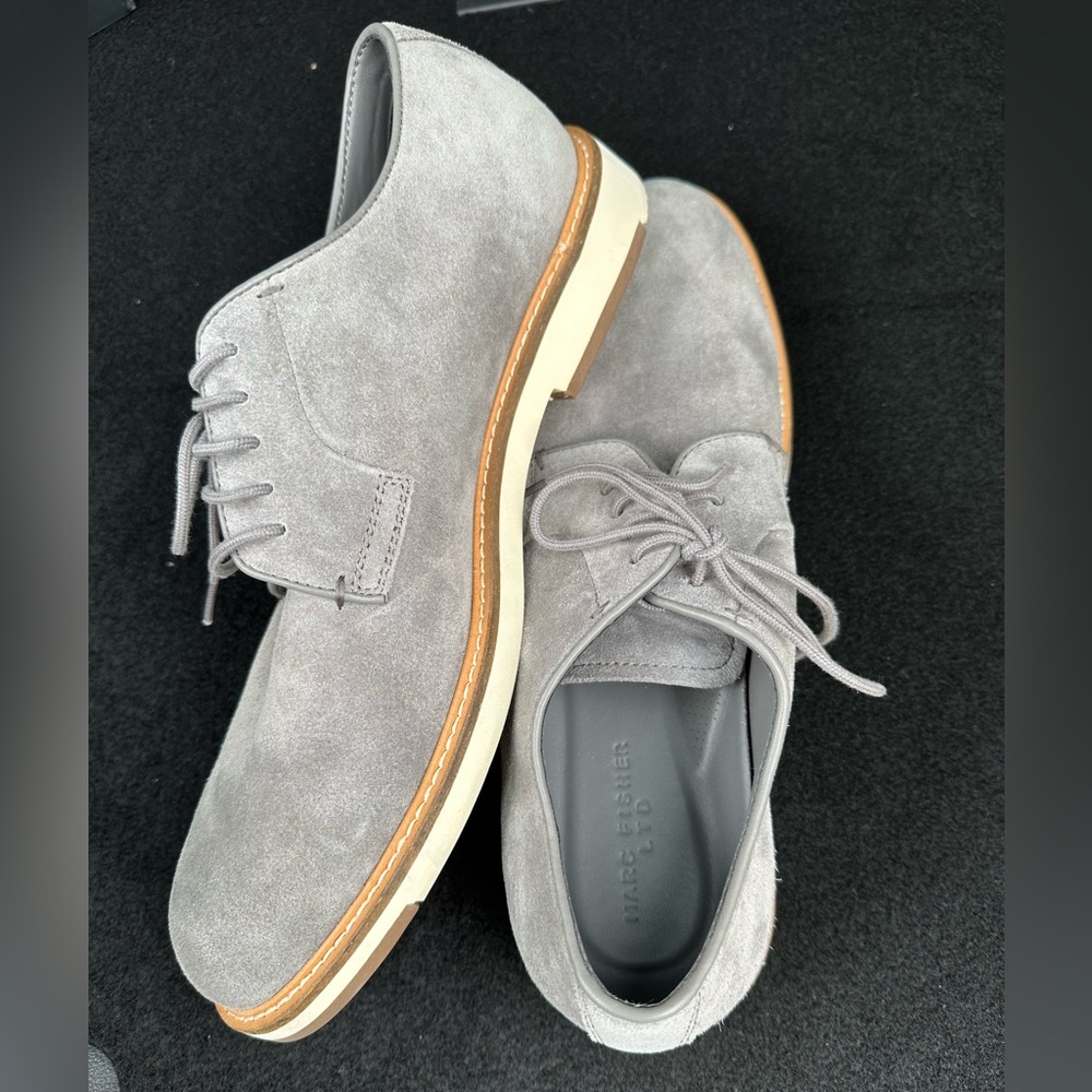 Marc Fisher LTD suede loafer, size 11, never worn, grey